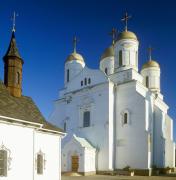 Zymne. Front facade of Assumption cathedral, Volyn Region, Monasteries 