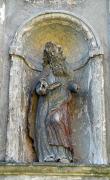 Olyka. Another sculpture in niche front facade of Trinity church, Volyn Region, Churches 