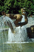 Dnipropetrovsk. Theatrical muse in fountain, Dnipropetrovsk Region, Cities 