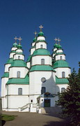Novomoskovsk. Parade facades of Trinity Cathedral, Dnipropetrovsk Region, Churches 