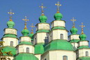Novomoskovsk. Domes of Trinity Cathedral, Dnipropetrovsk Region, Churches 