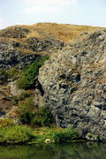 Rozdolne. Outcrop of Devonian rocks on right bank Kalmius, Donetsk Region, Geological sightseeing 