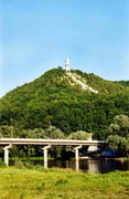 Sviatogirsk. Artem and bridge over Siverskyi Donets, Donetsk Region, Monuments 