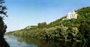 Sviatogirska lavra. Lavra view to boat station, Donetsk Region, Monasteries 