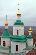 Sviatogirska lavra. Nicholas church and Sviatogirsk, Donetsk Region, Monasteries 