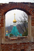Sviatogirska lavra. Main dome of Assumption Cathedral, Donetsk Region, Monasteries 