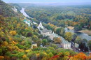 Sviatogirska lavra. Autumn decorations shrines, Donetsk Region, Monasteries 