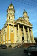 Uzhgorod. Main facade of Holy Cross Cathedral, Zakarpattia Region, Churches 
