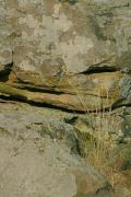 Terpinnia. Horizontal split sandstone boulder, Zaporizhzhia Region, Geological sightseeing 
