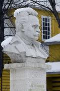 Verkhovyna. Winter bust of Ivan Franko, Ivano-Frankivsk Region, Museums 