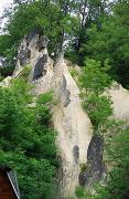Kosiv. Gray sandstones of the Kosiv (City) mountain, Ivano-Frankivsk Region, Geological sightseeing 