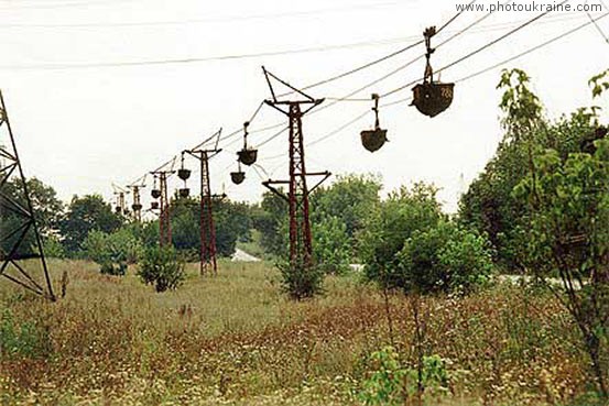  die Stadt Lisichans'k. Die l?ngste Drahtseilbahn Europas
Gebiet Lugansk 