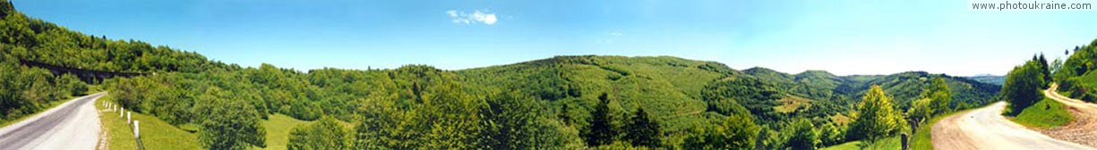 Uzhok Pass Zakarpattia Region panorama   photo ukraine