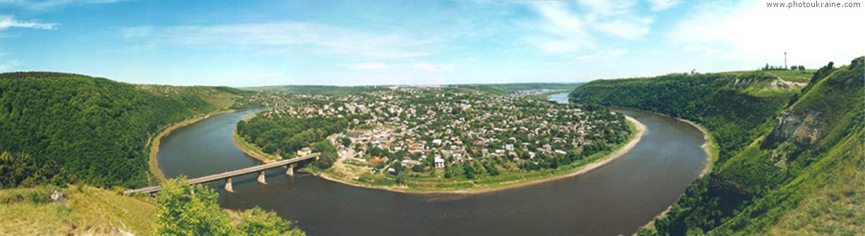 Town Zalischyky. River Dniester valley Ternopil Region Ukraine photos