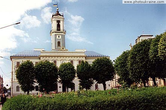 Town Chernivtsi. Town Hall Chernivtsi Region Ukraine photos