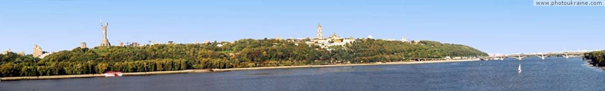 Landscape from Paton\'s bridge Kyiv City panorama   photo ukraine