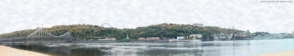 Landscape from Trukhanov island Kyiv City panorama   photo ukraine