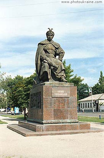  die Stadt Kirowograd. Das Denkmal Bogdanu Chmelnizk-
Gebiet Kirowograd 