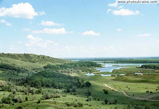  die Chaussee Druzhkovka - Donezk. Donbassky die Landschaft
Gebiet Donezk 