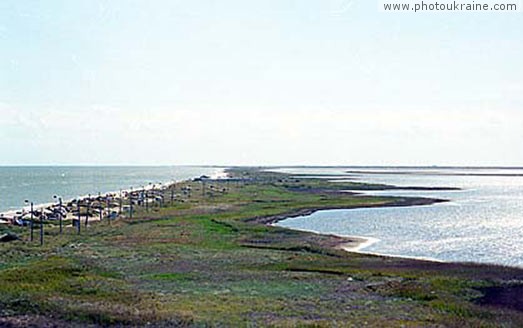  die Stadt Primorsk. Die Landzunge Obitochnaja
Gebiet Saporoshje 