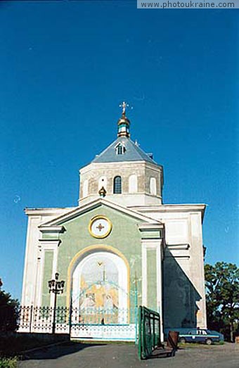  die Stadt Dubrovitsa. Die Kirche des Weihnachtens der Gottesmutter
Gebiet Rowno 