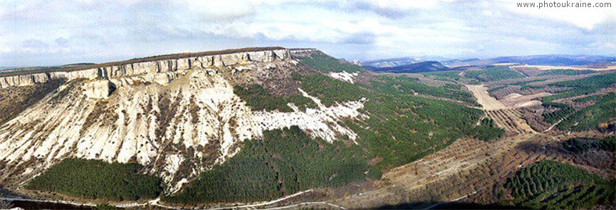 Town Bakhchysaray (outskirts). Ashlam-Dere (cuests) Autonomous Republic of Crimea panorama   photo ukraine