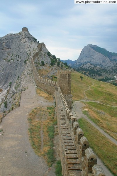 Sudak. Fortifications at Castle Hill Autonomous Republic of Crimea Ukraine photos