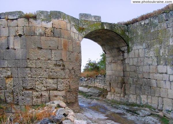 Average gate of Chufut-Kale Autonomous Republic of Crimea Ukraine photos