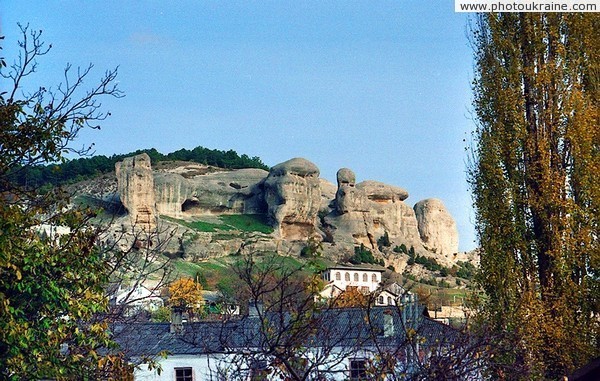 Бахчисарай. Вид на скалы-сфинксы Чурук-Су Автономная Республика Крым Фото Украины