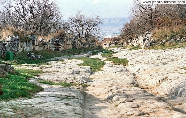 Municipal road of Chufut-Kale Autonomous Republic of Crimea Ukraine photos