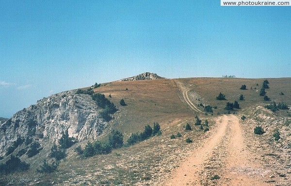 Crimean Reserve. The road to Roman-Kosh Autonomous Republic of Crimea Ukraine photos