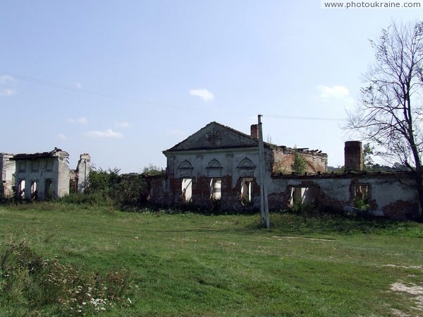 Andrushivka. Ruins of front facade of palace Tyshkevich Vinnytsia Region Ukraine photos