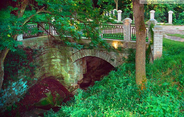 Murovani Kurylivtsi. Stone bridge across creek Vinnytsia Region Ukraine photos