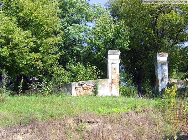 Napadivka. Remains front gate estate Przhiluskiy Vinnytsia Region Ukraine photos