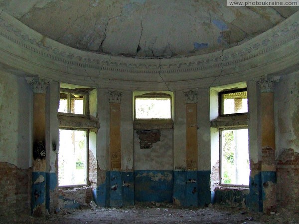 Napadivka. Ruins of palace oval hall Vinnytsia Region Ukraine photos