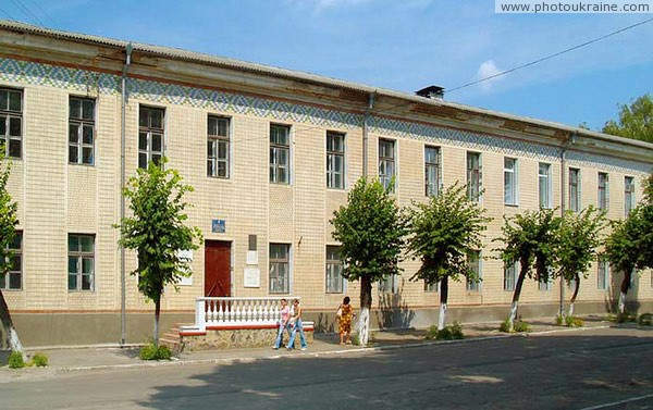 Nemyriv. Building of old town gymnasium Vinnytsia Region Ukraine photos