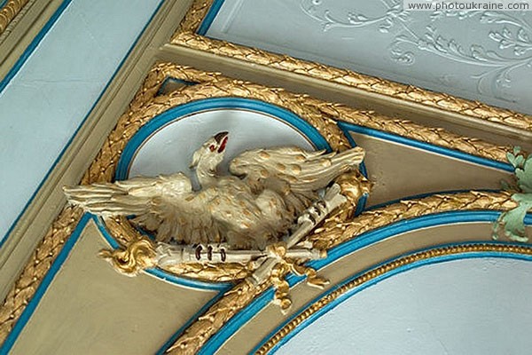Spychyntsi. Detail of ceiling decor of palace Vinnytsia Region Ukraine photos