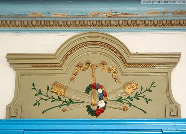 Spychyntsi. Detail of wall decor of palace Tyshkevich Vinnytsia Region Ukraine photos