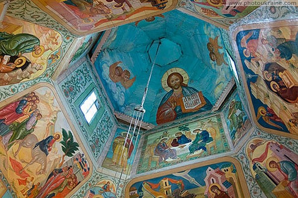 Dashiv. Interior of central dome Church of Mikhail Vinnytsia Region Ukraine photos
