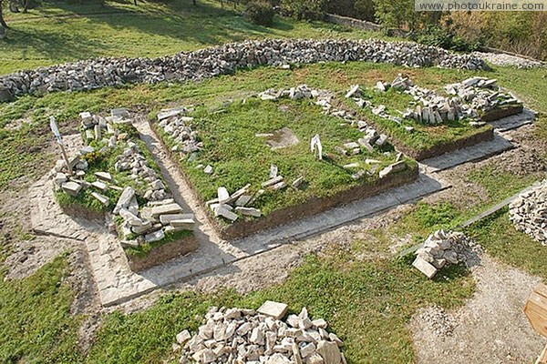 Busha. Fundament of church in Reserve 