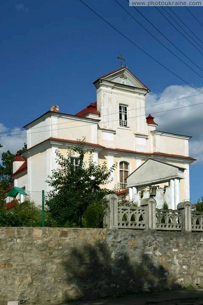 Khmilnyk. Catholic church in town center Vinnytsia Region Ukraine photos