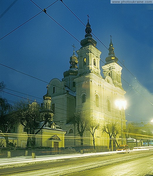 Vinnytsia. Street Cathedral and Cathedral church Vinnytsia Region Ukraine photos