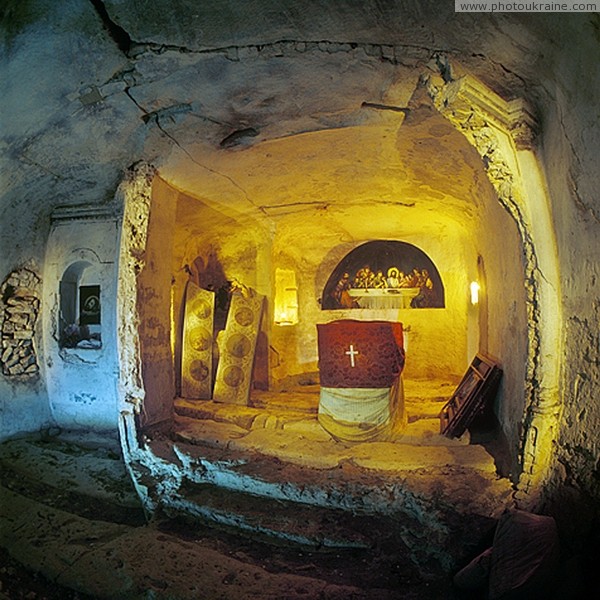 Lyadovskyi monastery. Place altar stone temple Vinnytsia Region Ukraine photos