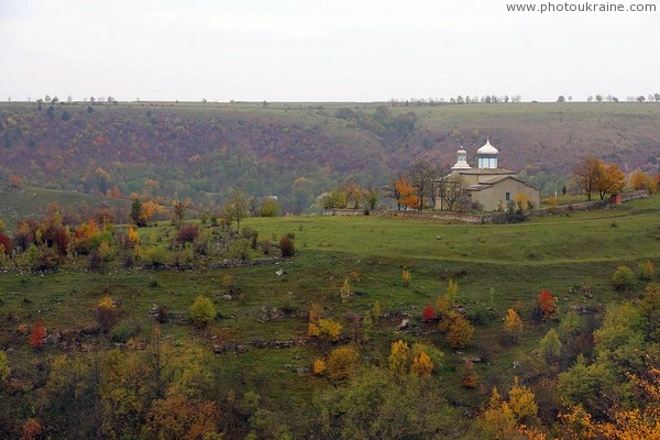 Stina. The rural church on right bank of river Rusava Vinnytsia Region Ukraine photos