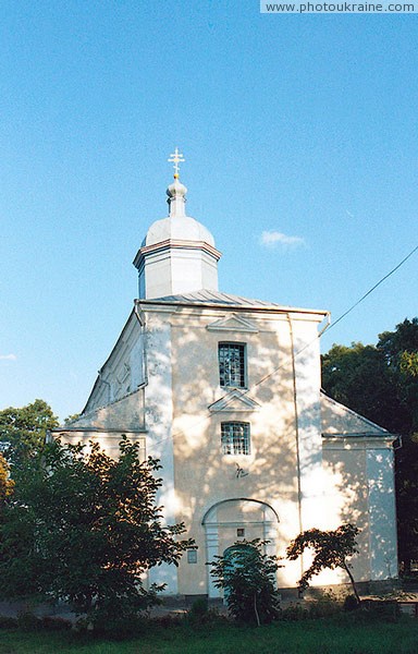 Zhydychyn. Front facade of Nicholas church Volyn Region Ukraine photos