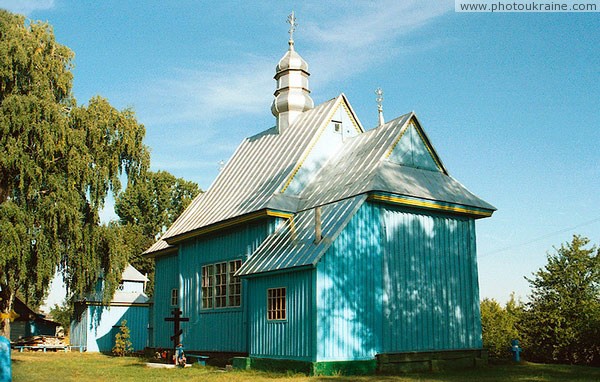 Zgorany. Wooden Dmitry chuch Volyn Region Ukraine photos