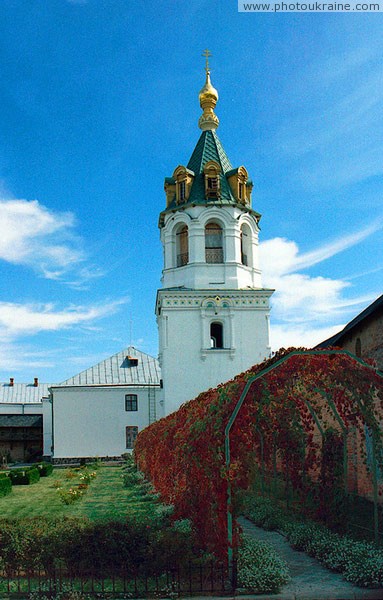 Zymne. Romantic walkway to belfry Volyn Region Ukraine photos