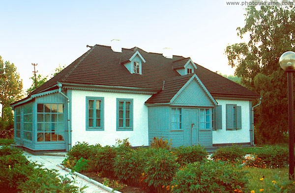 Kolodyazhne. Gray house of museum L. Ukrainka Volyn Region Ukraine photos