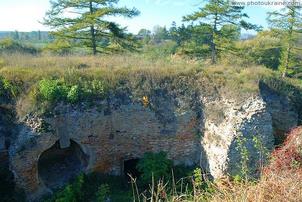 Olyka. Deep moat castle Radzivil Volyn Region Ukraine photos