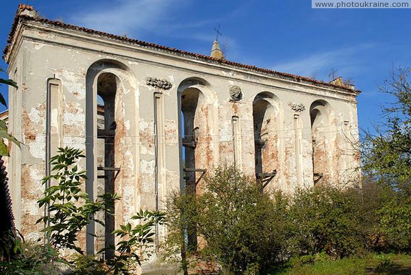 Olyka. Belfry of catholic church Volyn Region Ukraine photos